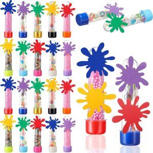 10 Pack Paint Birthday Party Favors Art Party Clear Plastic Candy Test Tubes
